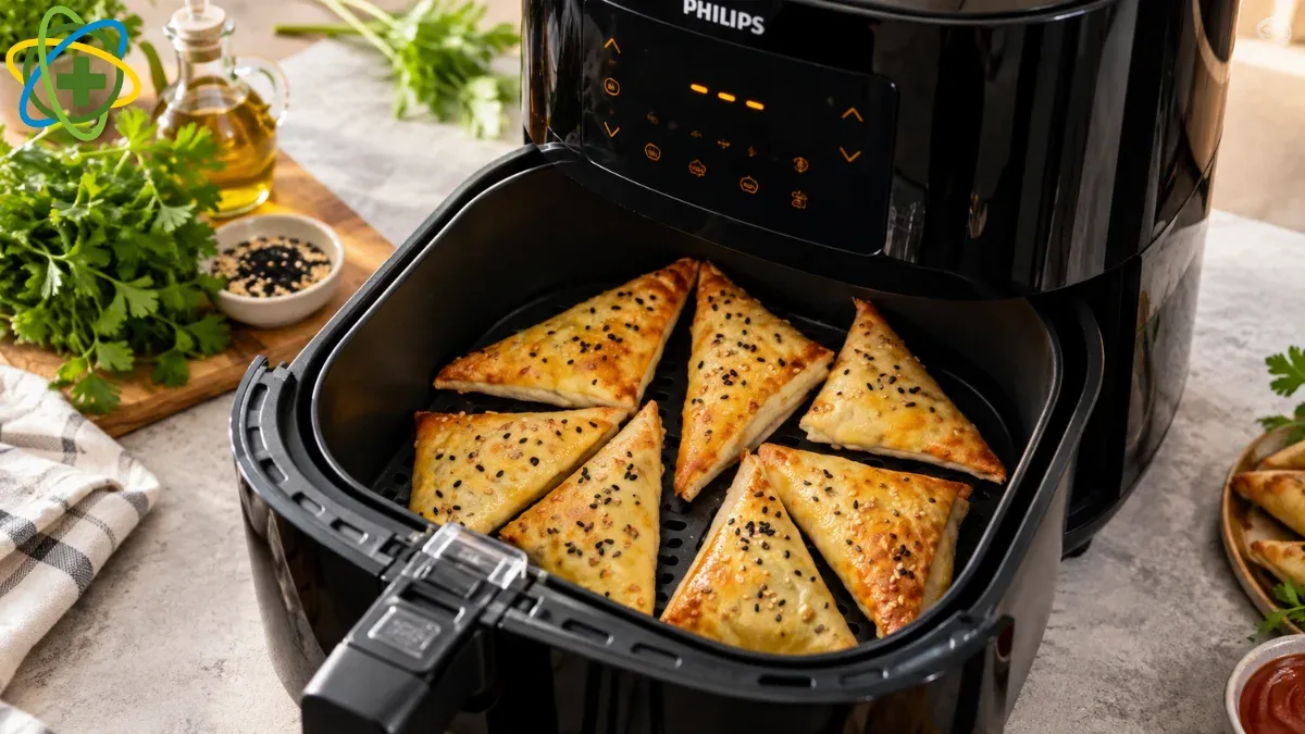 سمبوسه در سرخکن بدون روغن سمبوسه در سرخکن بدون روغن